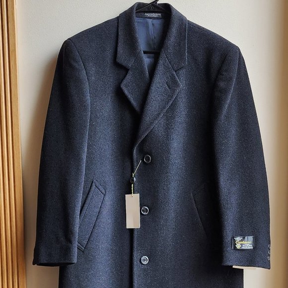 NWT di Silver/Simon & Sons Imported Cashmere Blend Dress Coat Size 40 Regular - Picture 7 of 16